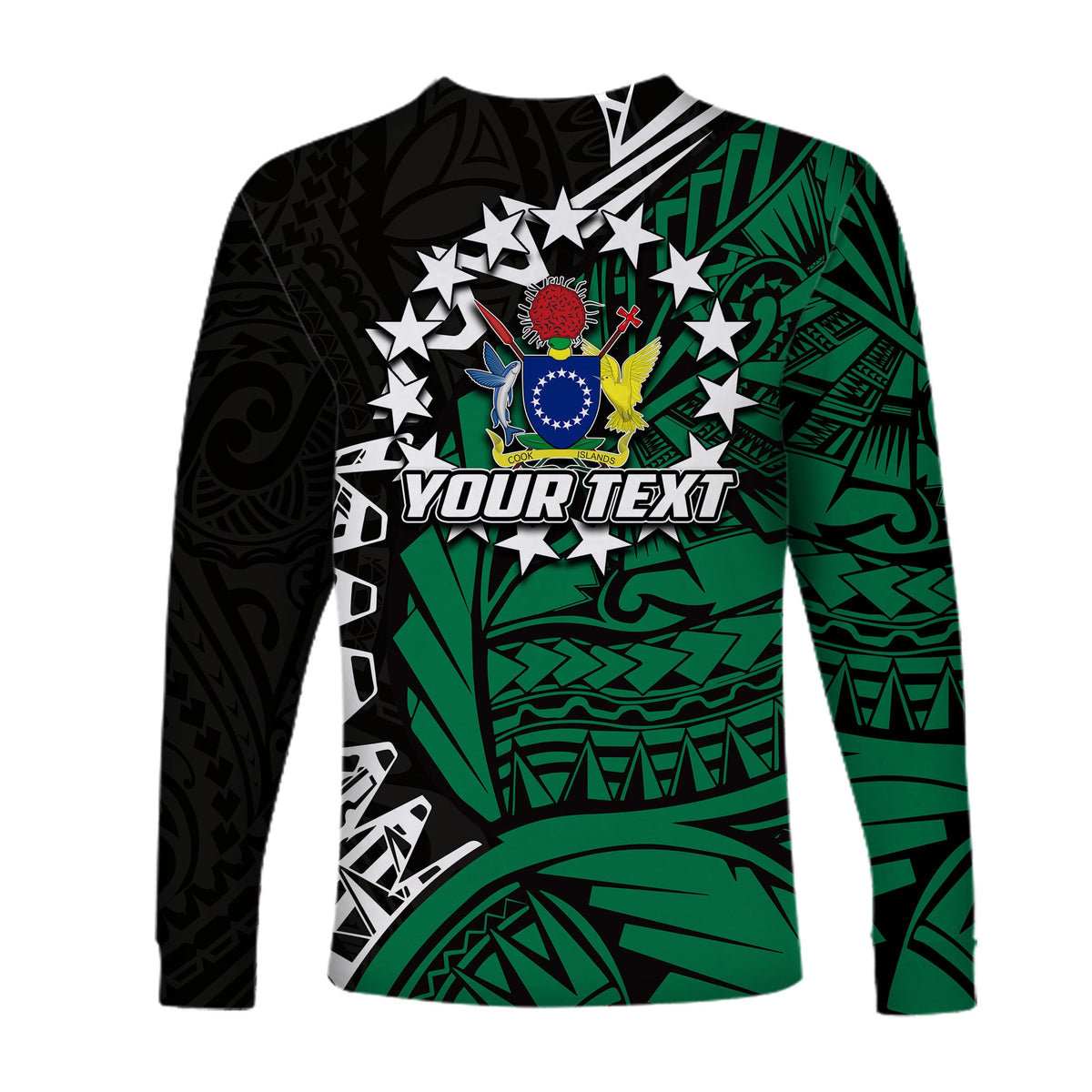 (Custom Personalised)Cook Islands Long Sleeve Shirts Mitiaro Polynesian Style LT6 - Polynesian Pride