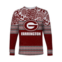 (Custom Personalised)Hawaii Farrington High School Long Sleeve Shirt No.1 LT6 Unisex Maroon - Polynesian Pride