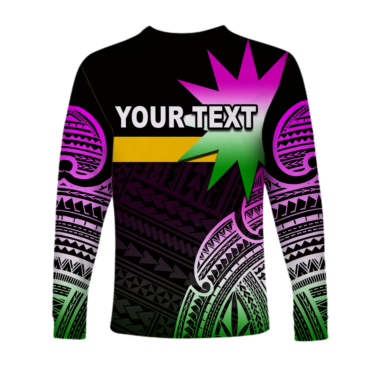 (Custom Personalised) Nauru Long Sleeve Shirts Flag In Heart No.2 LT6 - Polynesian Pride