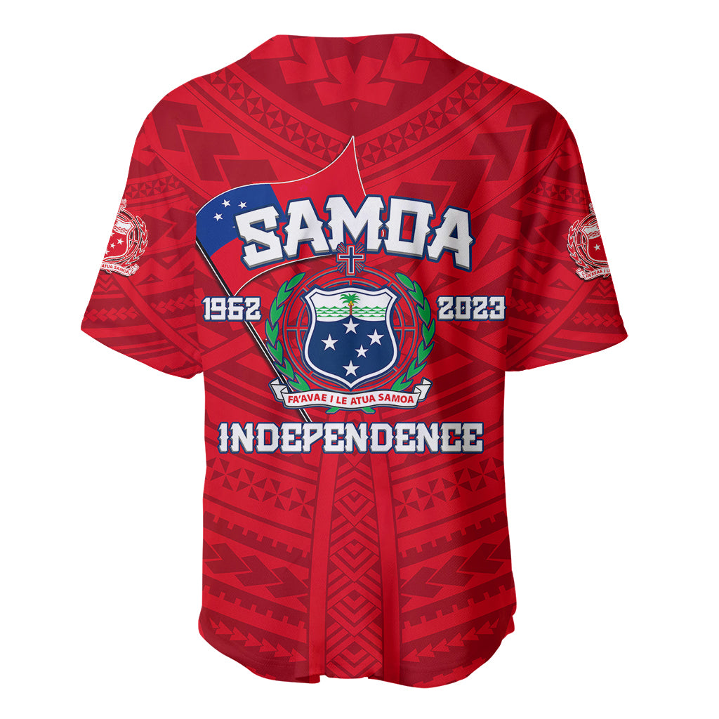 Samoa Independence Baseball Jersey 2023 Red Style LT6 - Polynesian Pride
