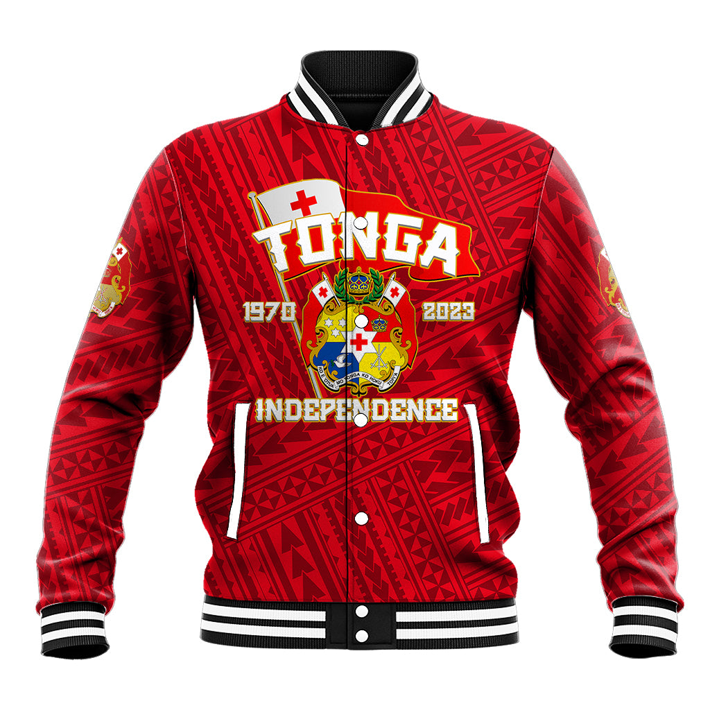 Tonga Independence Baseball Jacket 2023 Red Style LT6 Unisex Red - Polynesian Pride