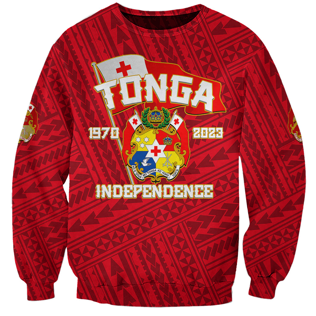 Tonga Independence Sweatshirt 2023 Red Style LT6 Unisex Red - Polynesian Pride