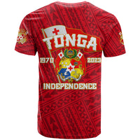 Tonga Independence T Shirt 2023 Red Style LT6 - Polynesian Pride