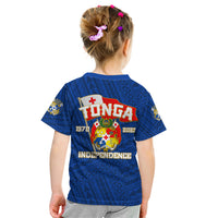 Tonga Independence Kid T Shirt 2023 Blue Style LT6 - Polynesian Pride
