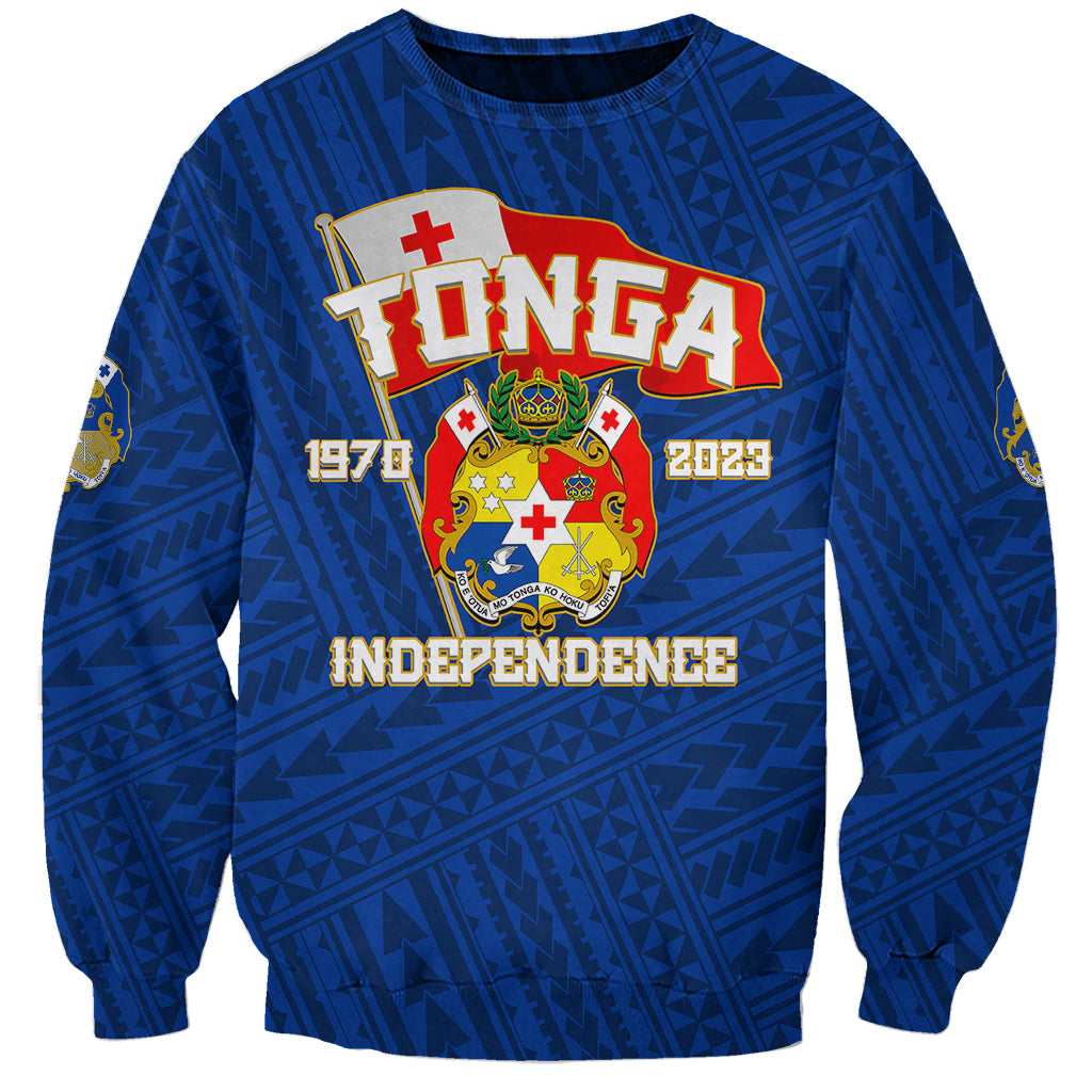 Tonga Independence Sweatshirt 2023 Blue Style LT6 Unisex Blue - Polynesian Pride