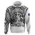 Custom Haiti Hoodie Polynesian Neg Maron White Style LT6 - Polynesian Pride