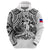 Custom Haiti Hoodie Polynesian Neg Maron White Style LT6 Zip Hoodie White - Polynesian Pride