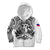 (Custom Personalised) Haiti Kid Hoodie Polynesian Neg Maron White Style LT6 - Polynesian Pride