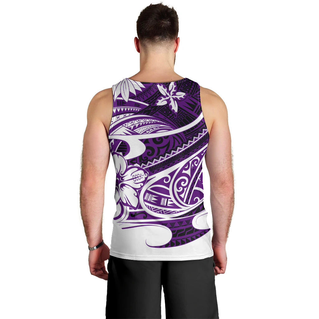 Polynesian Tribal Men Tank Top Purple LT6 - Polynesian Pride