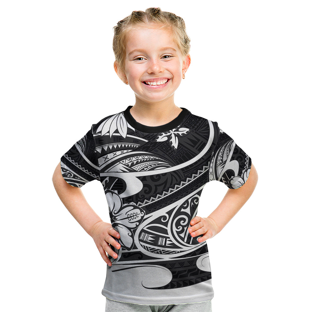 Polynesian Tribal Kid T Shirt Black LT6 Black - Polynesian Pride