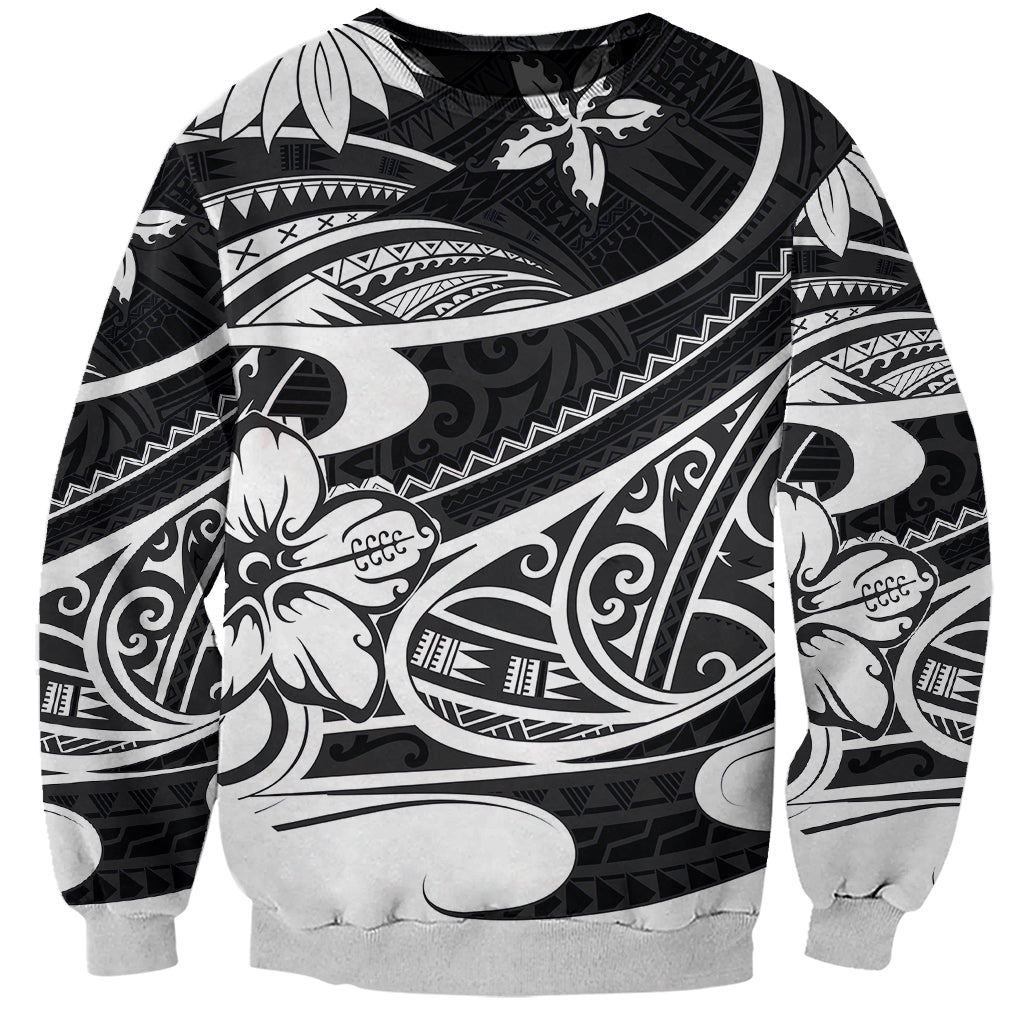 Polynesian Tribal Sweatshirt Black LT6 Unisex Black - Polynesian Pride
