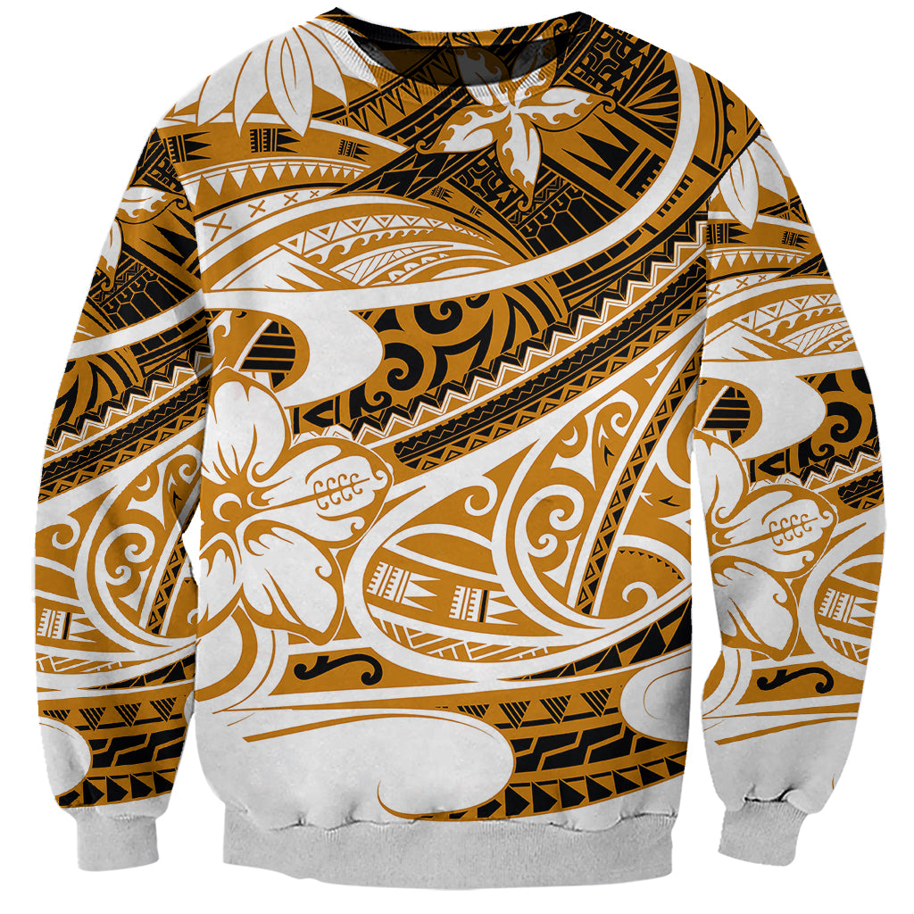 Polynesian Tribal Sweatshirt Gold LT6 Unisex Gold - Polynesian Pride