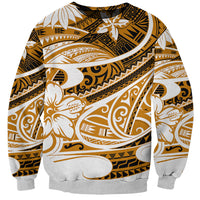 Polynesian Tribal Sweatshirt Gold LT6 Unisex Gold - Polynesian Pride