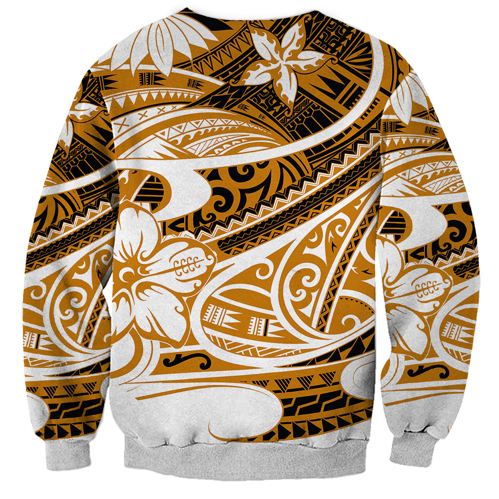 Polynesian Tribal Sweatshirt Gold LT6 - Polynesian Pride