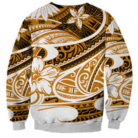 Polynesian Tribal Sweatshirt Gold LT6 - Polynesian Pride