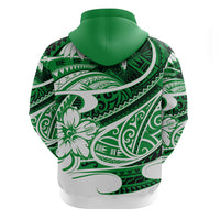 Polynesian Tribal Hoodie Green LT6 - Polynesian Pride
