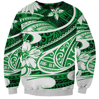 Polynesian Tribal Sweatshirt Green LT6 Unisex Green - Polynesian Pride