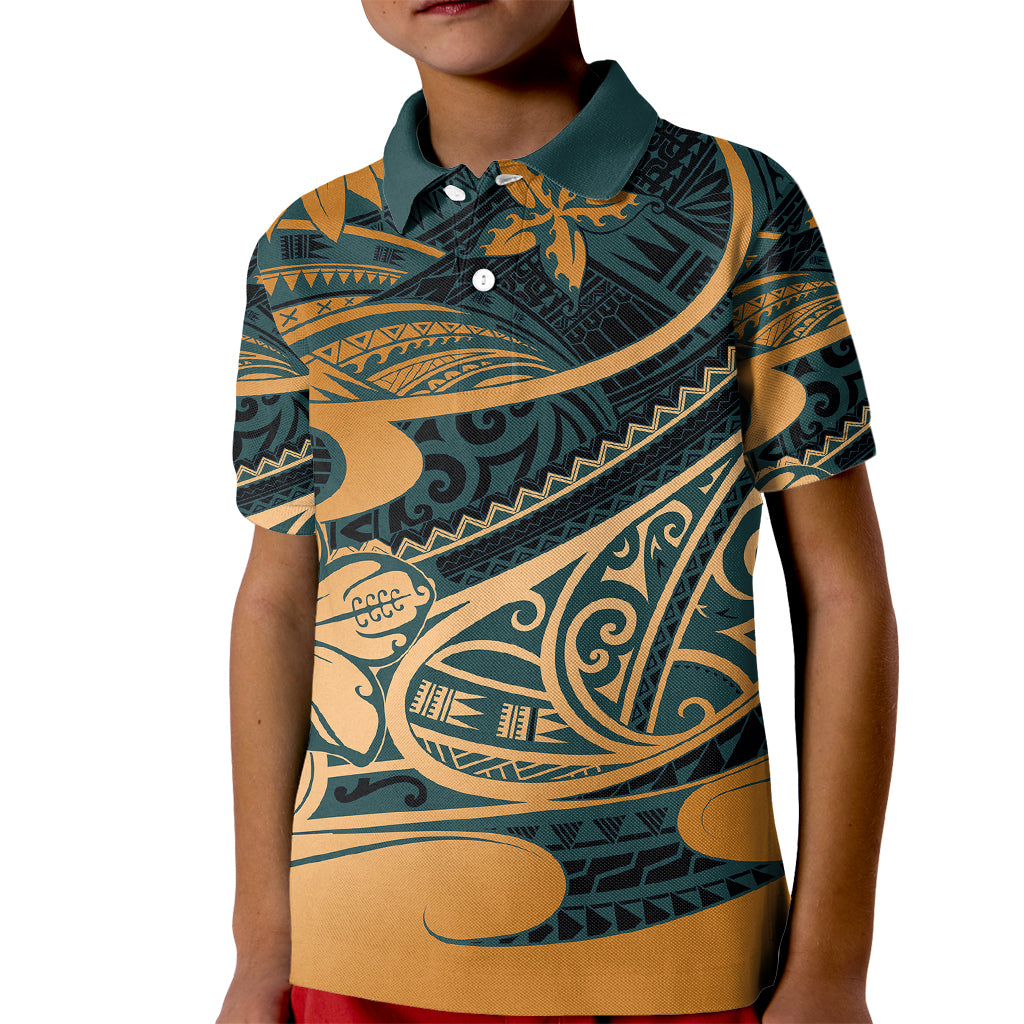 Polynesian Tribal Kid Polo Shirt LT6 Kid Green - Polynesian Pride