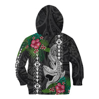 Hawaii Kakau Kid Hoodie Mix Sharks Polynesian Hibiscus LT6 - Polynesian Pride