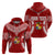 Custom Tonga Independence Day Hoodie Kupesi Pattern Mix Style LT7 Pullover Hoodie Red - Polynesian Pride