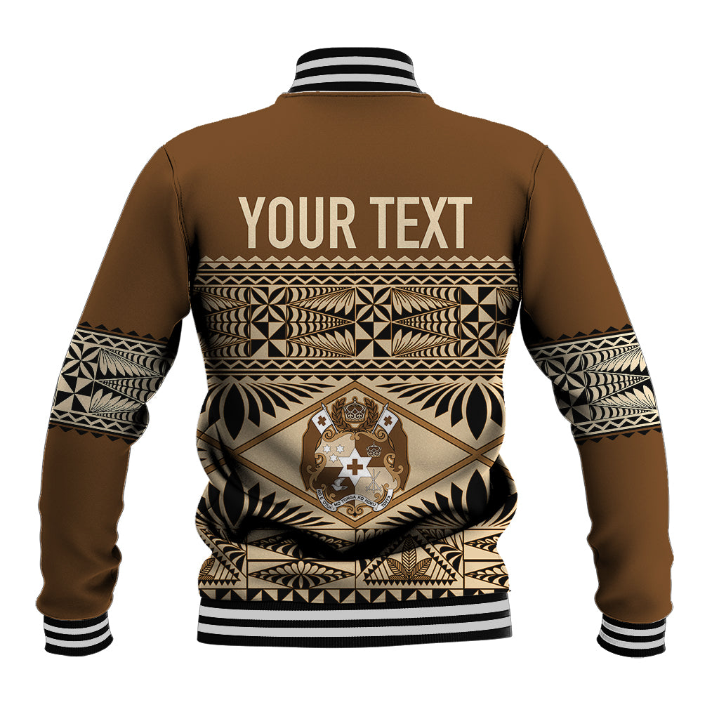Personalised Tonga Independence Day Baseball Jacket Ngatu Tapa Style LT7 - Polynesian Pride