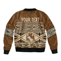 Personalised Tonga Independence Day Bomber Jacket Ngatu Tapa Style LT7 - Polynesian Pride