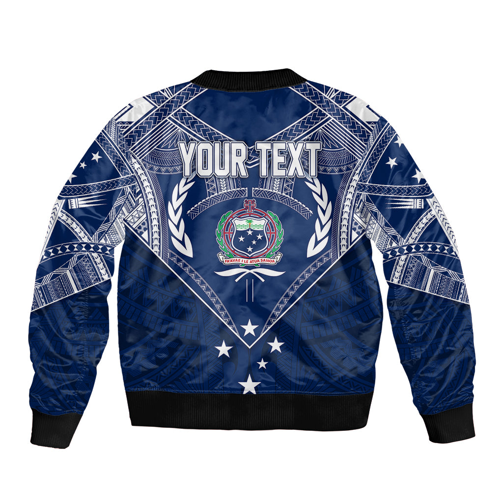 Personalised Samoa Independence Day Sleeve Zip Bomber Jacket Chest Tattoo Symbolic Style LT7 - Polynesian Pride
