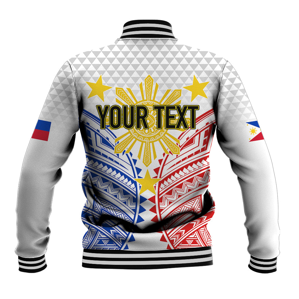 Personalised Philippines Independence Day Baseball Jacket Tribal Sun and Stars Ver 01 LT7 - Polynesian Pride