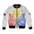 Personalised Philippines Independence Day Bomber Jacket Tribal Sun and Stars Ver 01 LT7 Unisex White - Polynesian Pride