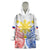 Personalised Philippines Independence Day Wearable Blanket Hoodie Tribal Sun and Stars Ver 01 LT7 One Size White - Polynesian Pride