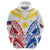 Custom Philippines Independence Day Hoodie Tribal Sun and Stars Ver 02 LT7 Zip Hoodie White - Polynesian Pride