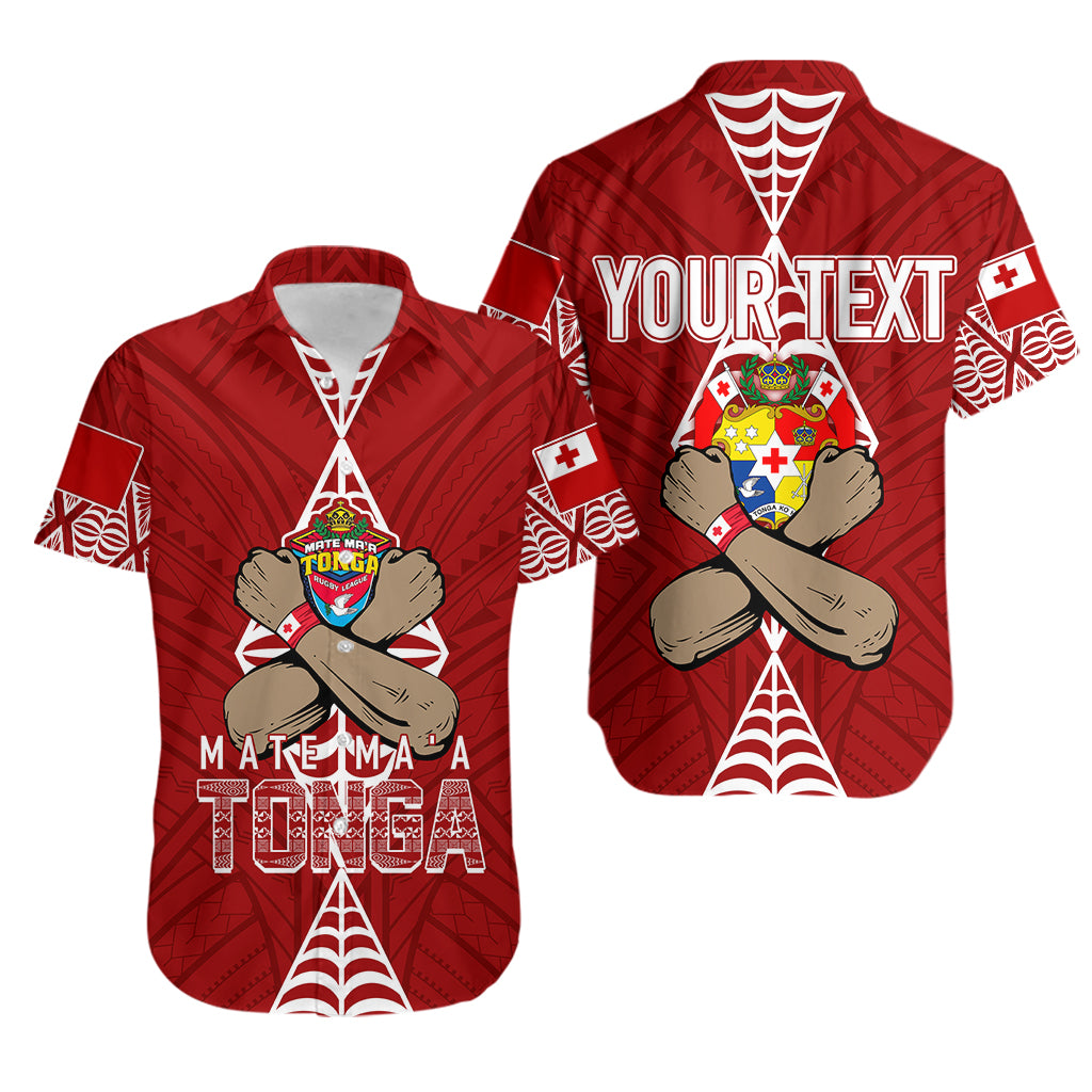 Personalised Tonga Rugby Hawaiian Shirt Mate Ma'a Tonga Independence Day LT7 Red - Polynesian Pride