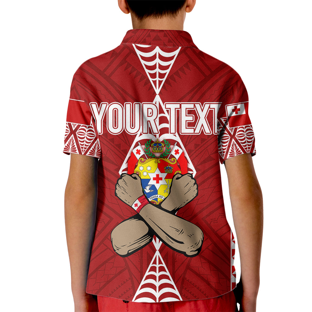 Personalised Tonga Rugby Kid Polo Shirt Mate Ma'a Tonga Independence Day LT7 - Polynesian Pride