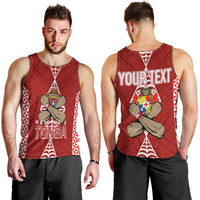 Personalised Tonga Rugby Men Tank Top Mate Ma'a Tonga Independence Day LT7 - Polynesian Pride