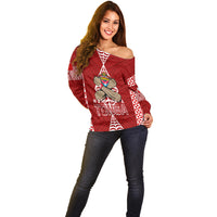 Personalised Tonga Rugby Off Shoulder Sweater Mate Ma'a Tonga Independence Day LT7 - Polynesian Pride