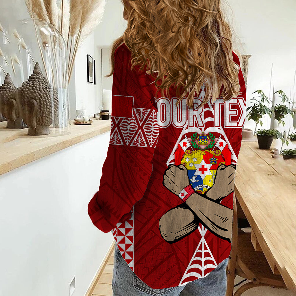 Personalised Tonga Rugby Women Casual Shirt Mate Ma'a Tonga Independence Day LT7 - Polynesian Pride