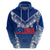 Custom Samoa Rugby Hoodie Manu Samoa Gradient Blue LT7 Zip Hoodie Blue - Polynesian Pride