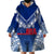 Personalised Samoa Rugby Wearable Blanket Hoodie Manu Samoa Gradient Blue LT7 - Polynesian Pride