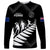 Personalised New Zealand Football Ferns Long Sleeve Shirt Women's World Cup 2023 Sporty Vibes LT7 Unisex Black - Polynesian Pride