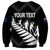 Personalised New Zealand Football Ferns Sweatshirt Women's World Cup 2023 Sporty Vibes LT7 - Polynesian Pride