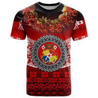 Custom Tonga Emancipation Day T Shirt Independence Day Fancy Kahoa Heilala Flower Gradient LT8 Black - Polynesian Pride