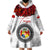 (Custom Personalised) Tonga Emancipation Day Wearable Blanket Hoodie Independence Day - Unique Kahoa Heilala Flower - White LT8 - Polynesian Pride