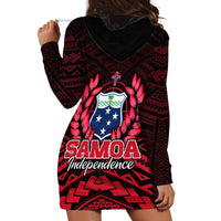 Samoa Independence Day Hoodie Dress Ulafa Polynesian Unique Red No2 LT9 - Polynesian Pride
