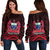 Samoa Independence Day Off Shoulder Sweater Ulafa Polynesian Unique Red No2 LT9 Women Red - Polynesian Pride