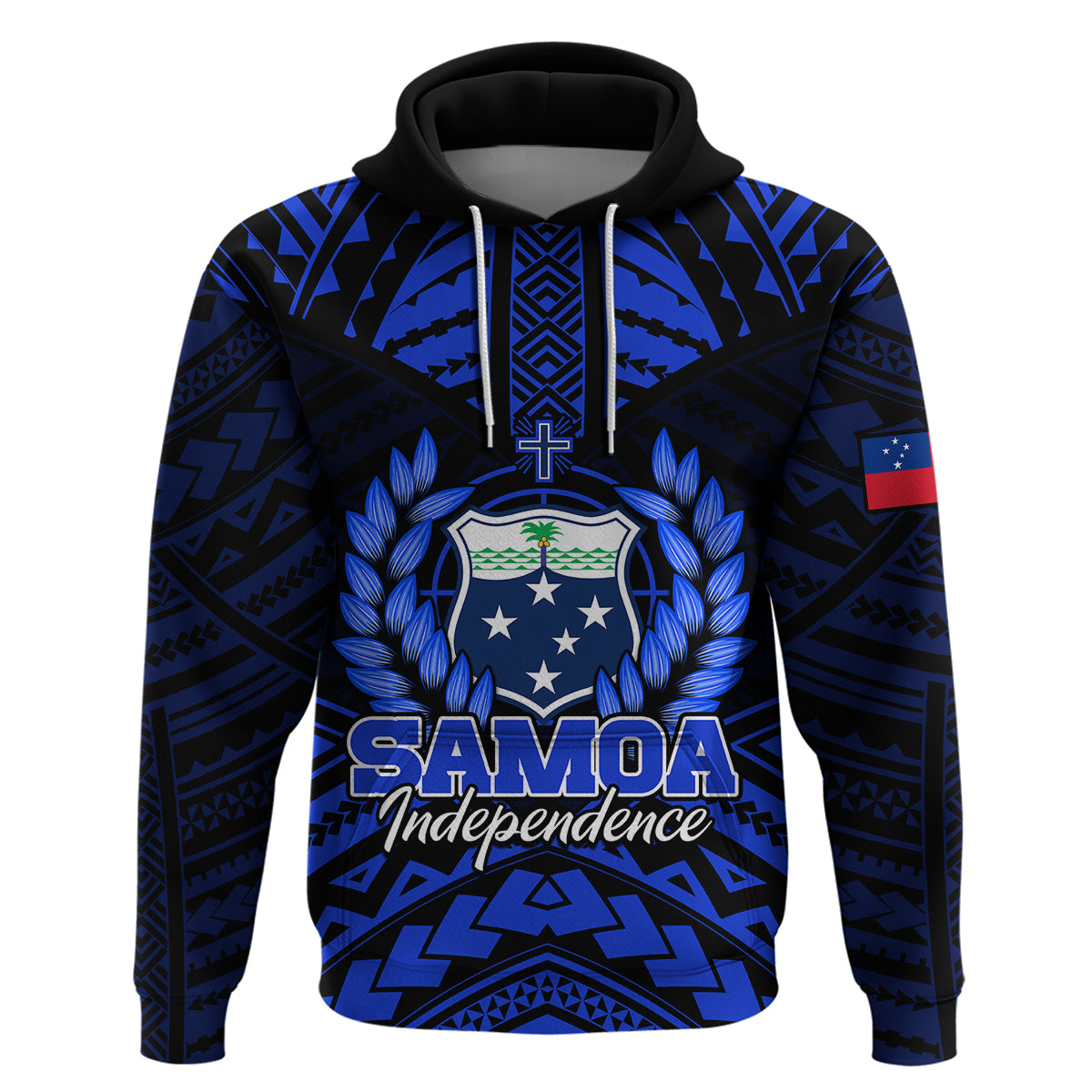 Samoa Independence Day Hoodie Ulafa Polynesian Unique Blue No3 LT9 - Polynesian Pride