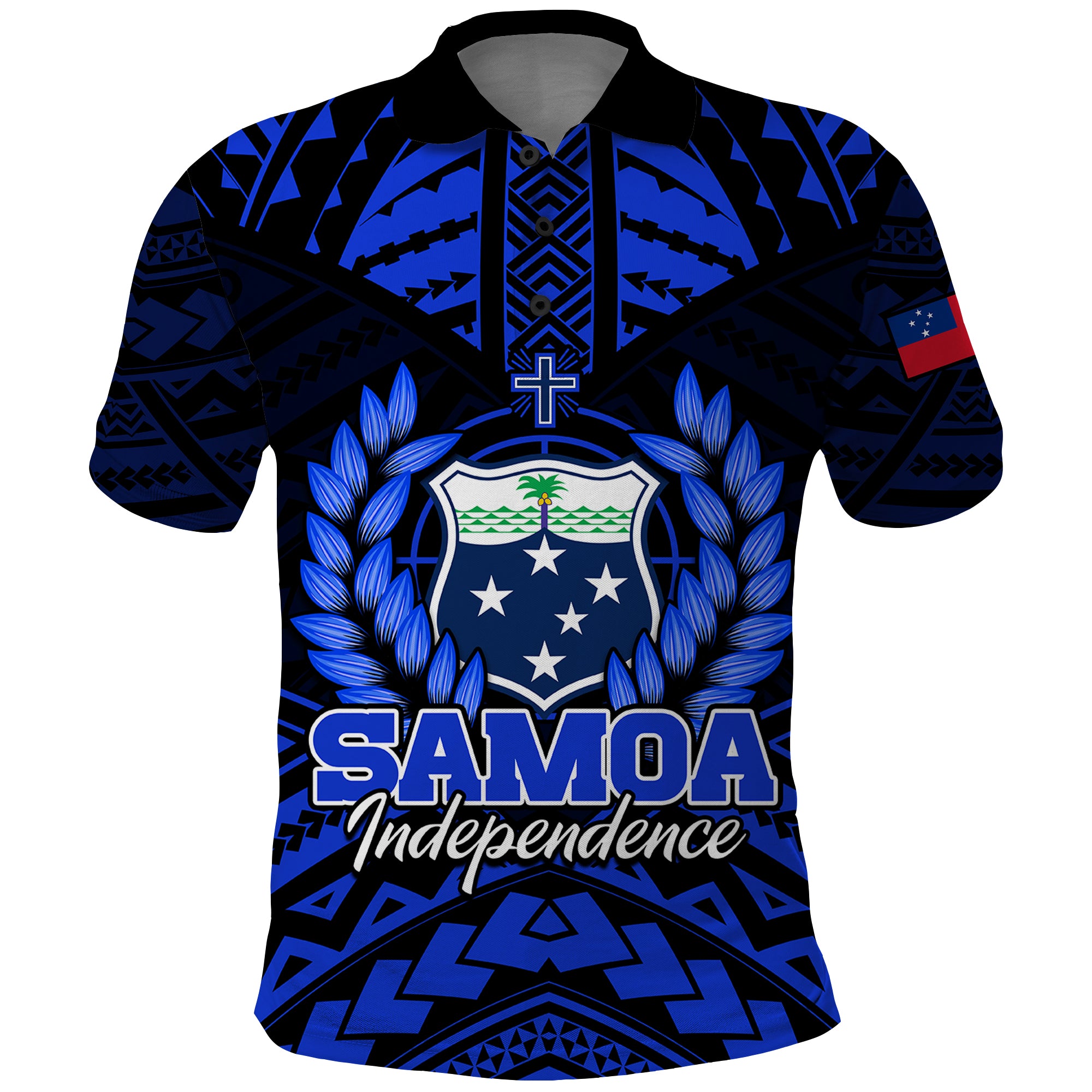 Samoa Independence Day Polo Shirt Ulafa Polynesian Unique Blue No3 LT9 Blue - Polynesian Pride