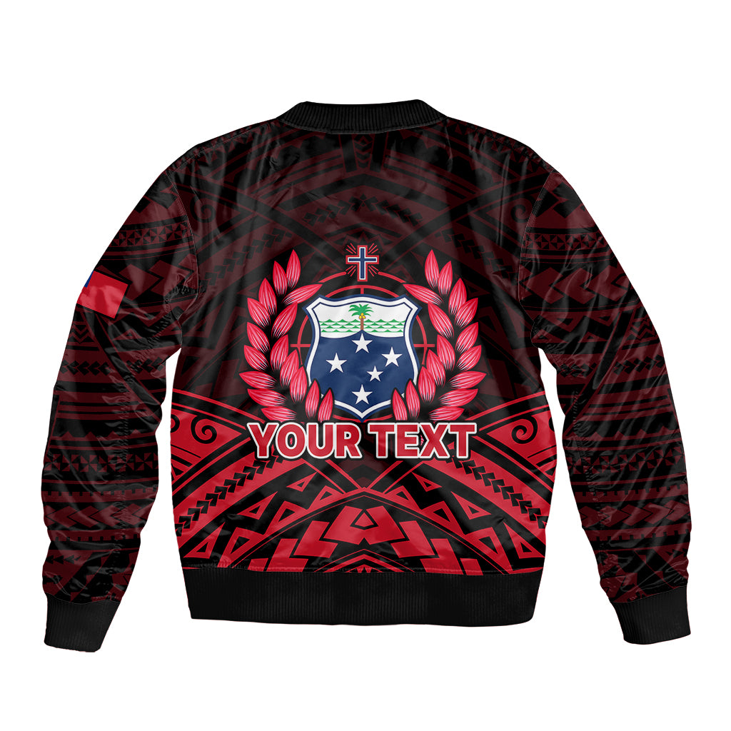 (Custom Personalised) Samoa Independence Day Bomber Jacket Ulafa Polynesian Unique Red No2 LT9 - Polynesian Pride