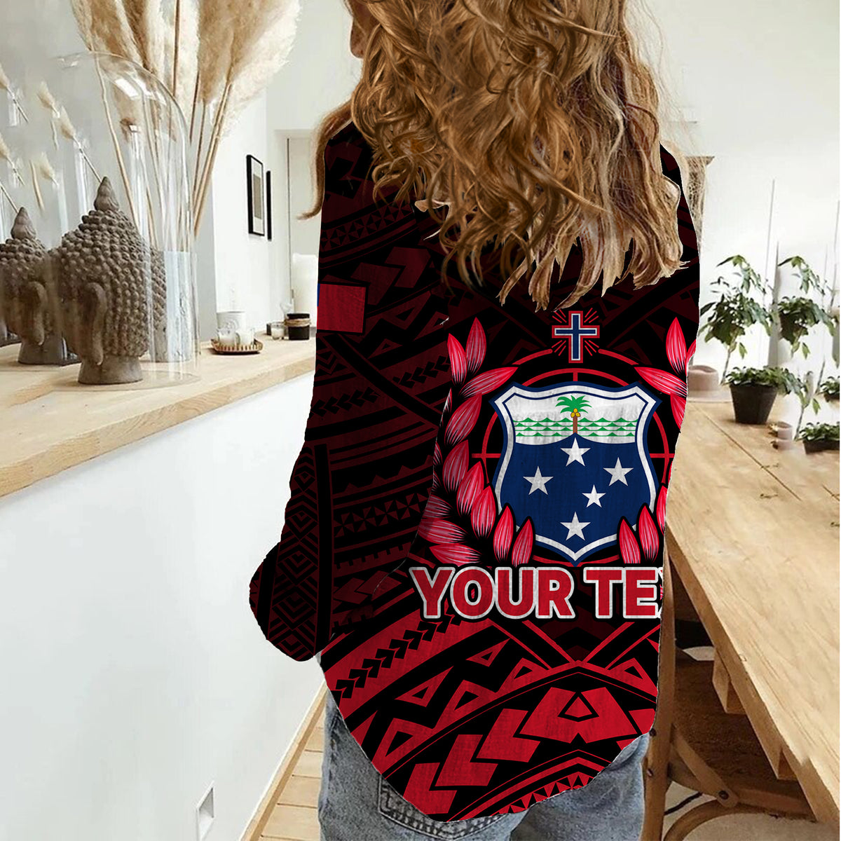 (Custom Personalised) Samoa Independence Day Women Casual Shirt Ulafa Polynesian Unique Red No2 LT9 - Polynesian Pride