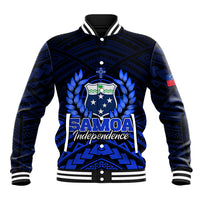 (Custom Personalised) Samoa Independence Day Baseball Jacket Ulafa Polynesian Unique Blue No2 LT9 Unisex Blue - Polynesian Pride