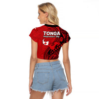 Tonga Independence Anniversary Raglan Cropped T Shirt Tongan Tribal Pattern Unique Version LT9 - Polynesian Pride